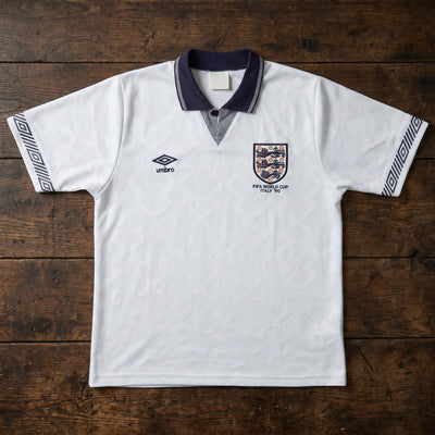1990 England Home Jersey — Retro Classic