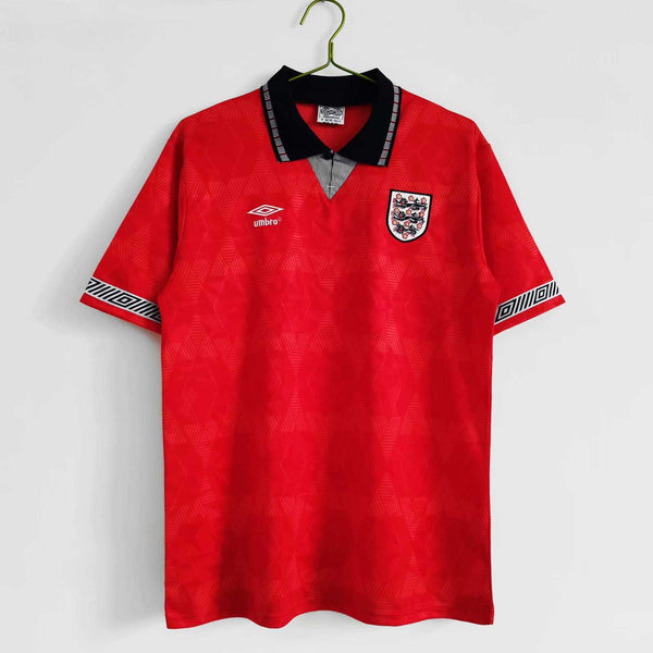 England 1990 Away Jersey (RED) — Retro Classic